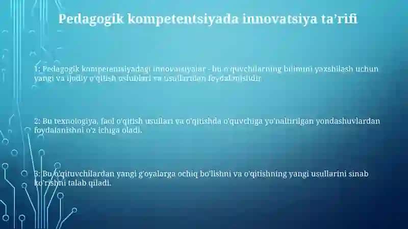 Pedagogik Komptentlikni Shakllantirishda Innovatsiya 2