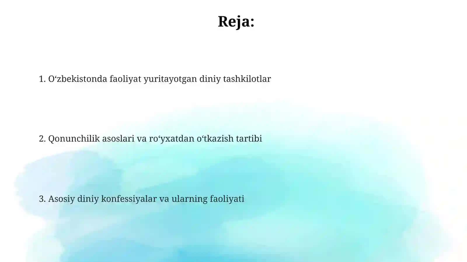 O'zbekistonda faoliyat yurituvchi diniy tashkilotlar 2