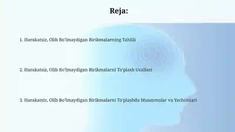 Harakatsiz, Olib Bo'lmaydigan Birikmalarni To'plash Usullari 2