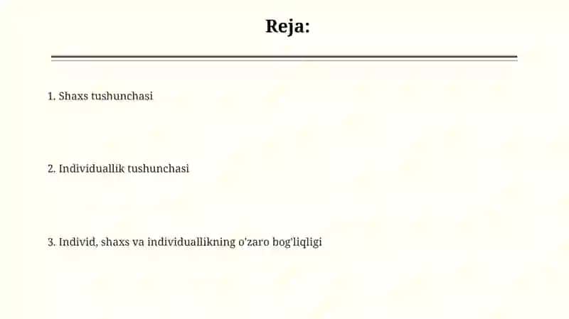 Individ, shaxs, individuallik haqida tushuncha 2