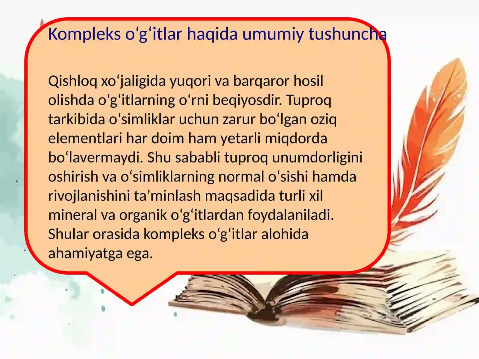 Kompleks oʻgʻitlarni olish usullari 2