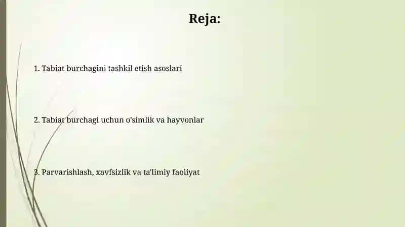 MTT larda tabiat burchagini tashkil etish metodlarini yoritish 2