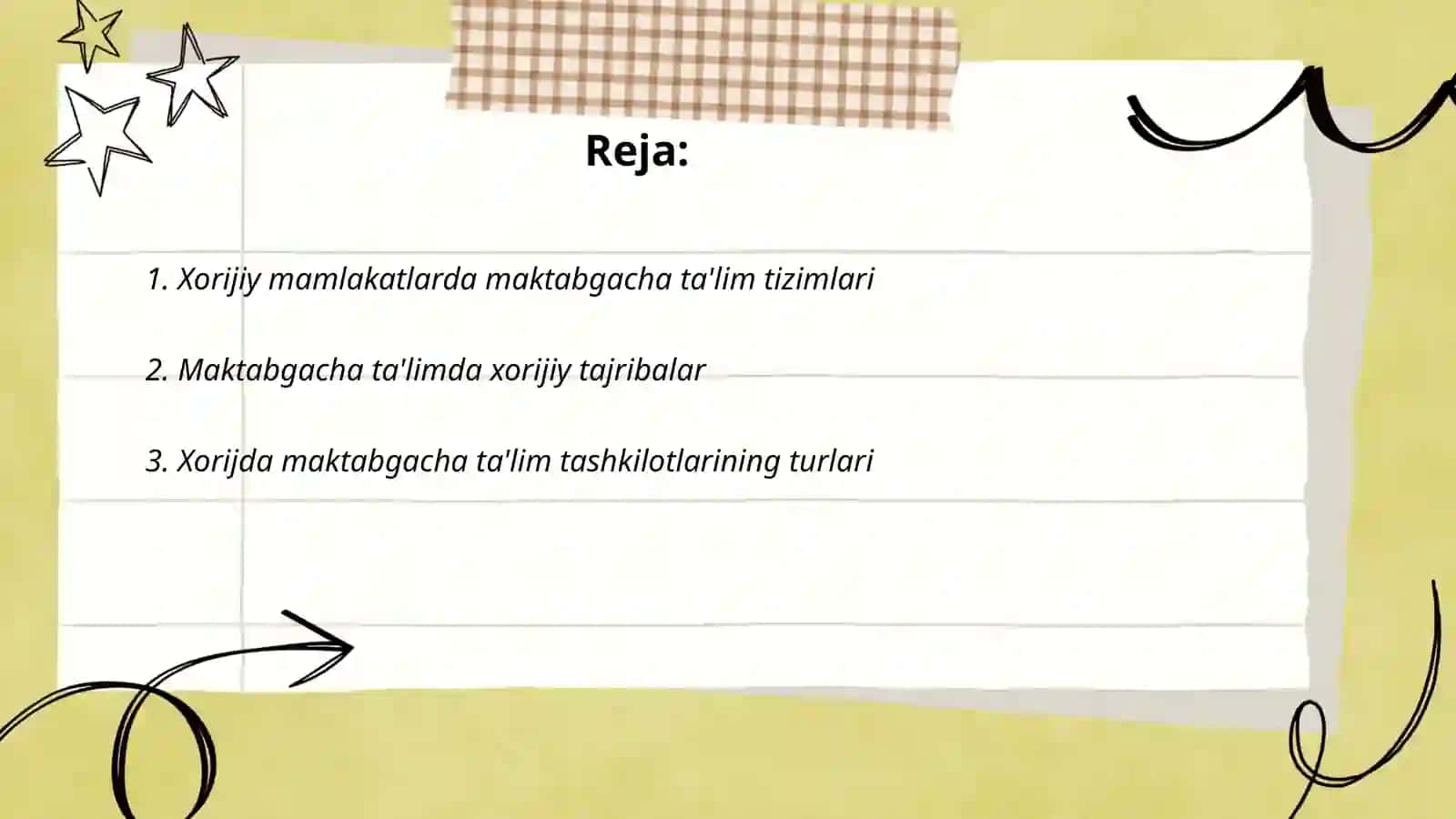 Xorijda maktabgacha ta‟lim fanining predmeti 2