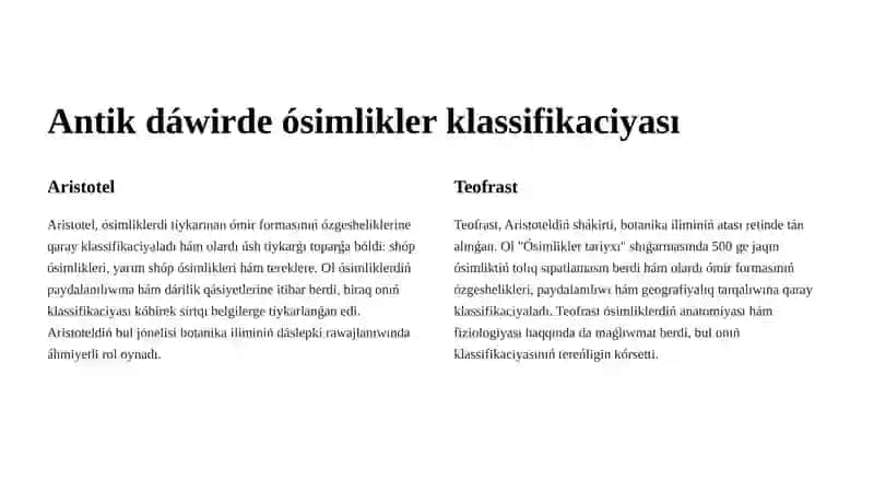 Flora hám taksonomiyası pániniń rawajlanıwı ilimpazlardıń úlesi 2