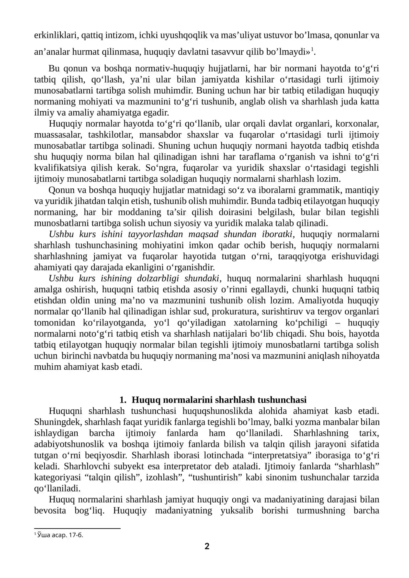 Huquq normalarini sharhlash 2