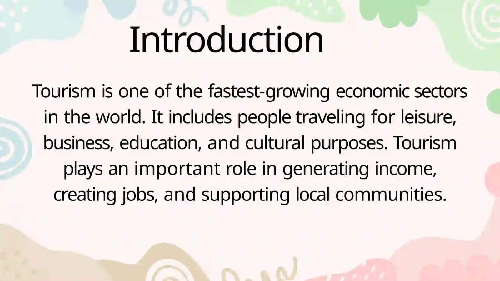 tourism as an economic sector 2