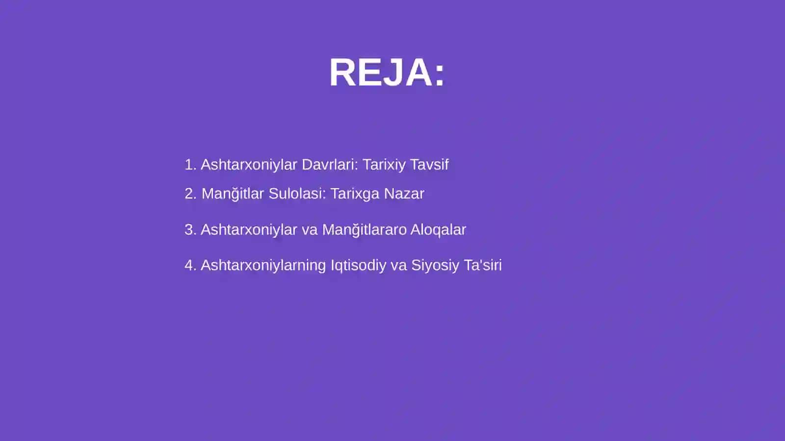 Ashtarxoniylar va Manğitlar sulolasi 2
