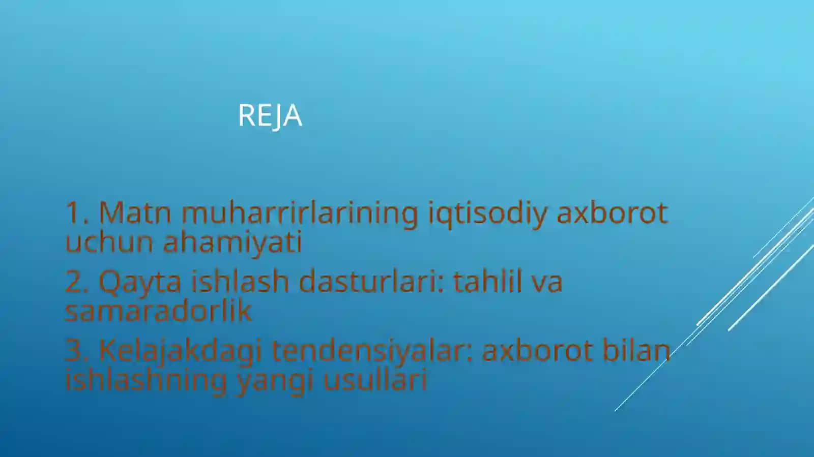 Matnmuharrirlarining iqtisodiy axborot uchun ahamiyati 2