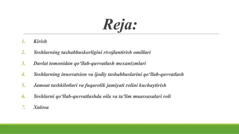 Yoshlar tashabbuslarini qo‘llab-quvvatlash va ularga ko‘maklashish 2