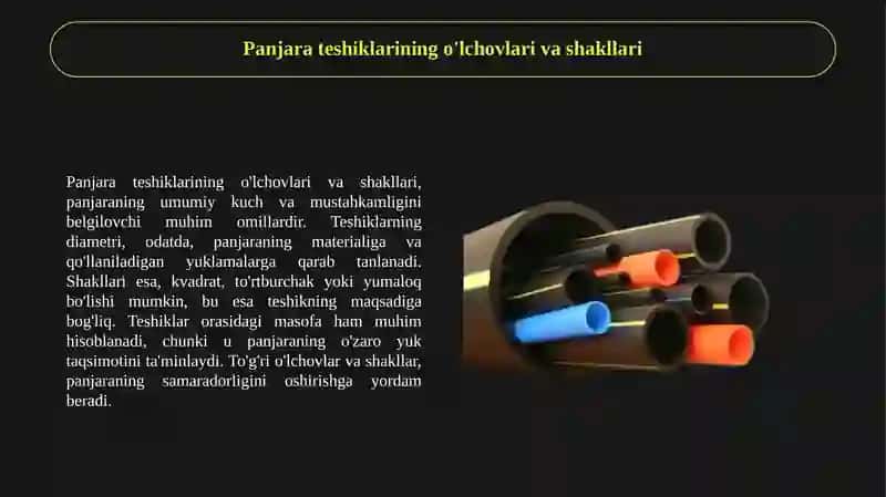 Truba teshikli panjaralarni hisoblash 2