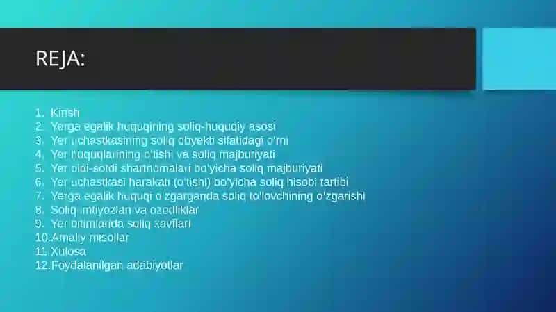 YERGA EGALIK HUQUQI, O‘ZARO OLDI-SOTDI SHARTNOMALARINING MOHIYATI 2
