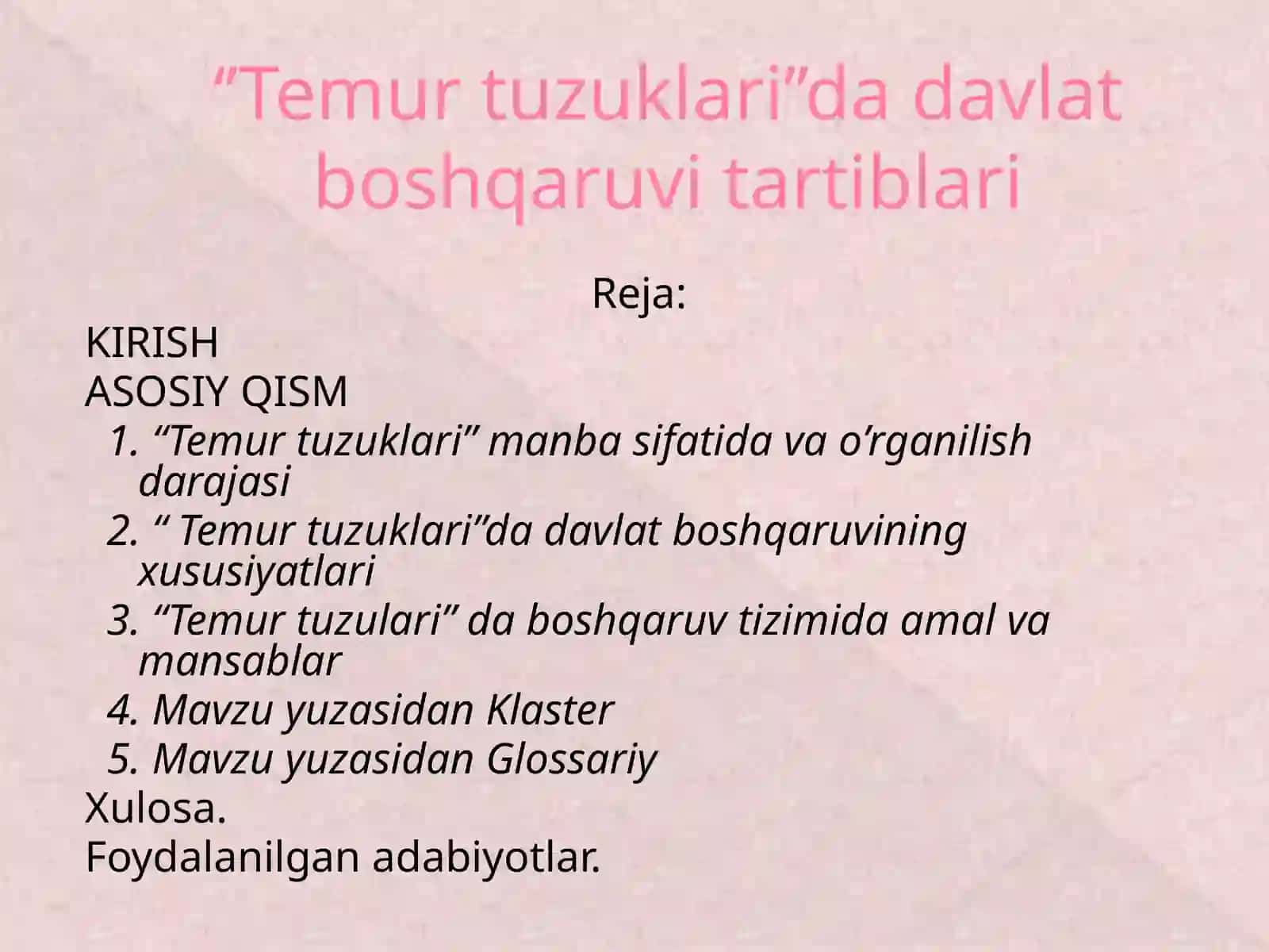 Amir Temur davlat boshqaruvi va tuzilishi 2