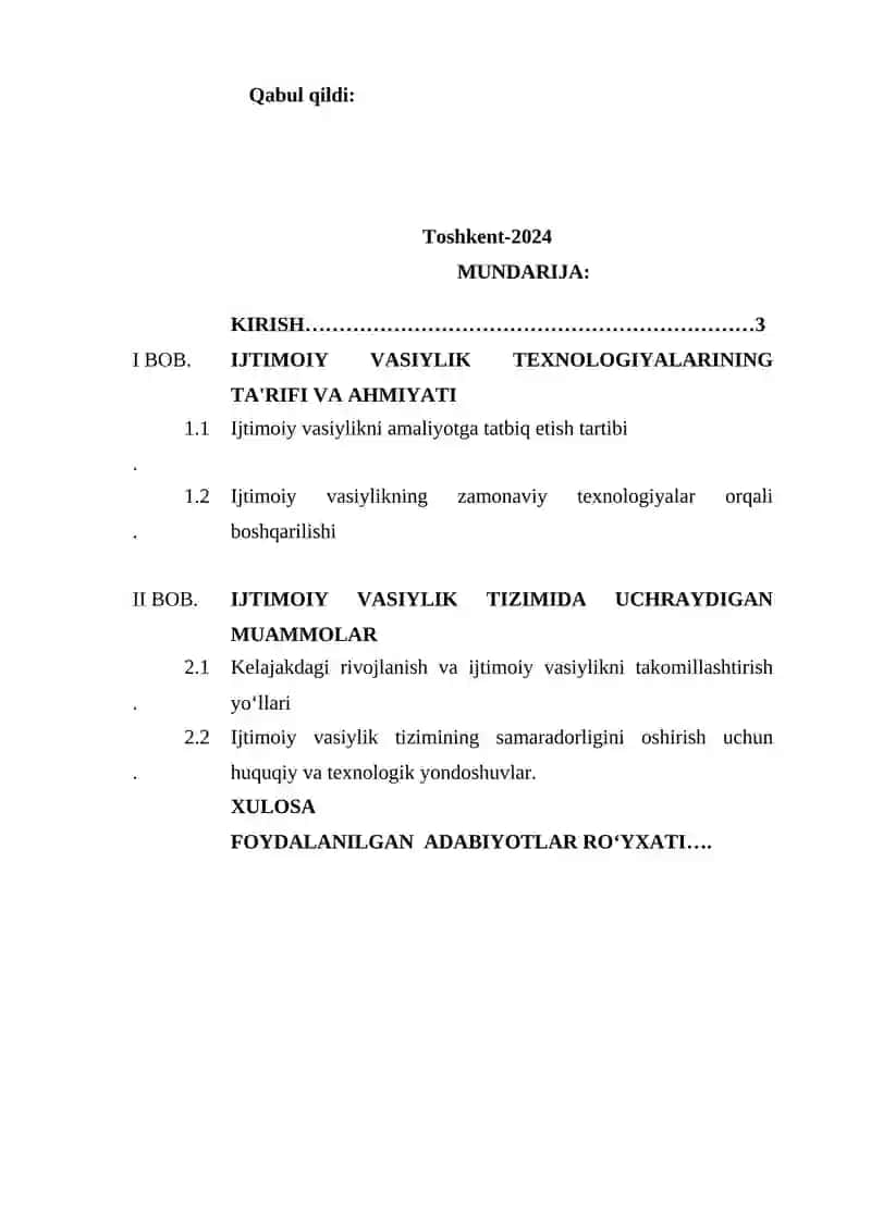 Ijtimoiy vasiylik texnologiyalari va uni amalga oshirish tartibiamaliyot va muammolari 2