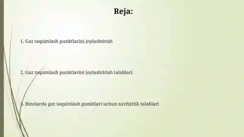 Gaz taqsimlash punktlari joylashtirish va Gaz taqsimlash punktlari binolarga qo’yiladigan talablar 2