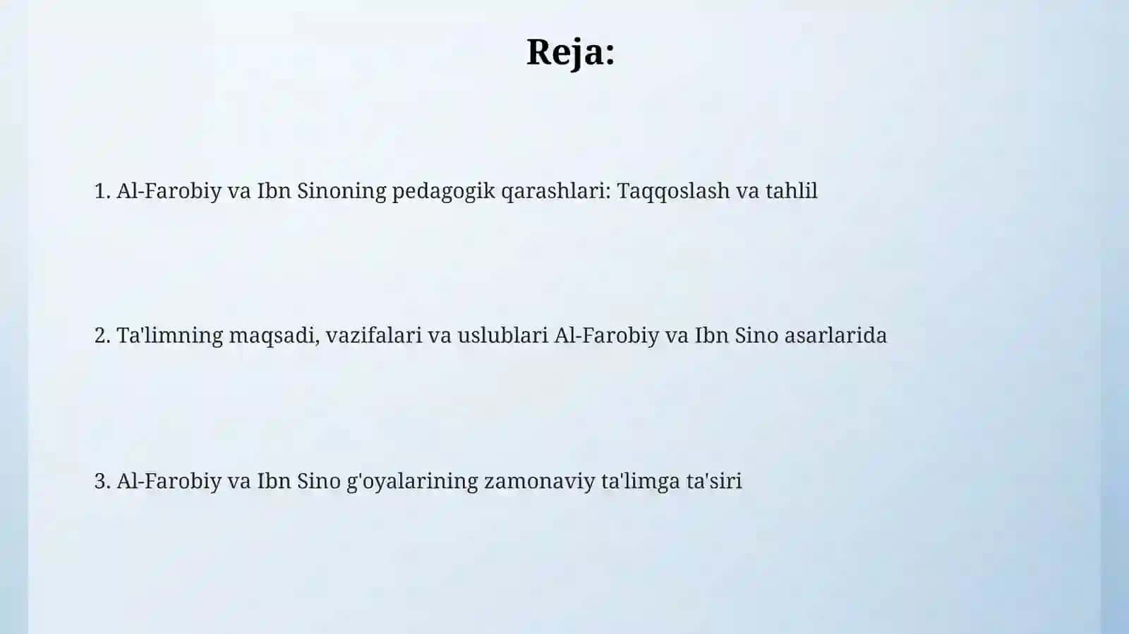 Al-Farobiy va Ibn Sinoning pedagogik qarashlari 2