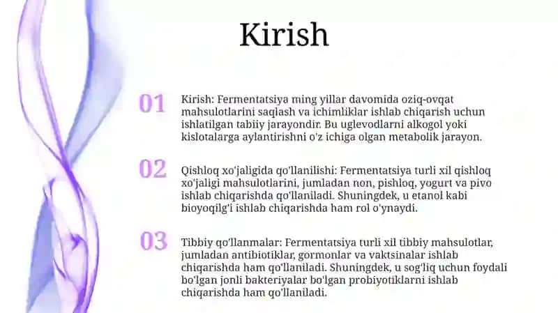 Fermentlarning Qishloq Xo'Jaligi Va Meditsinada Qo'Llanilishi 2