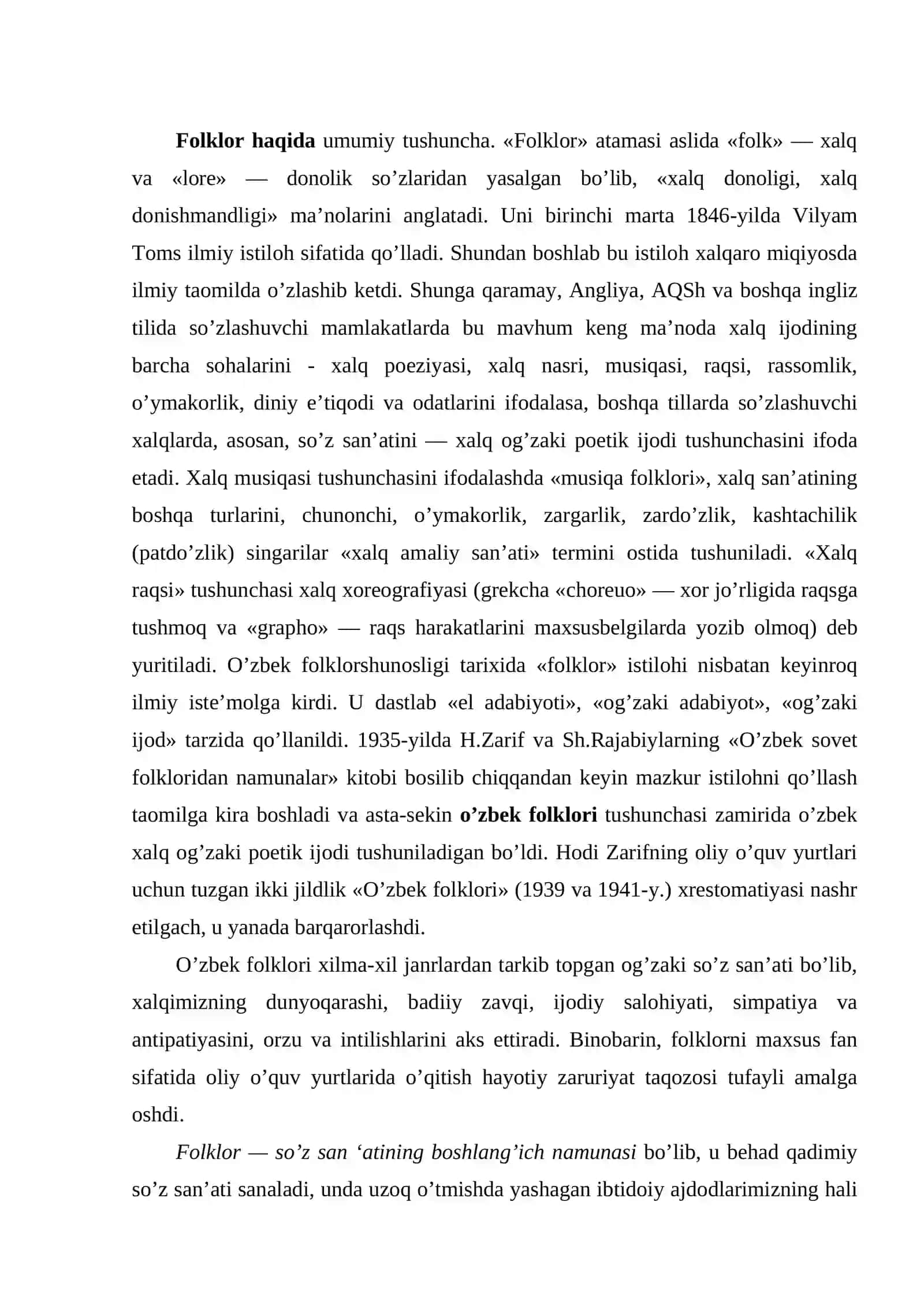 Folklor haqida umumiy tushuncha 2
