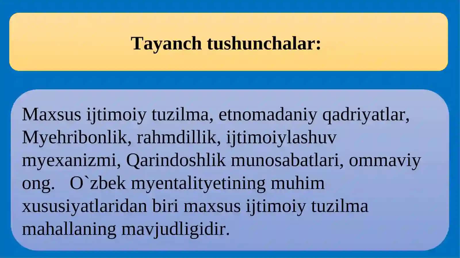 Ijtimoiy tarbiyada mahallaning o’rni. Bolaning rivojlanishida tarbiya sotsium sifatida 2
