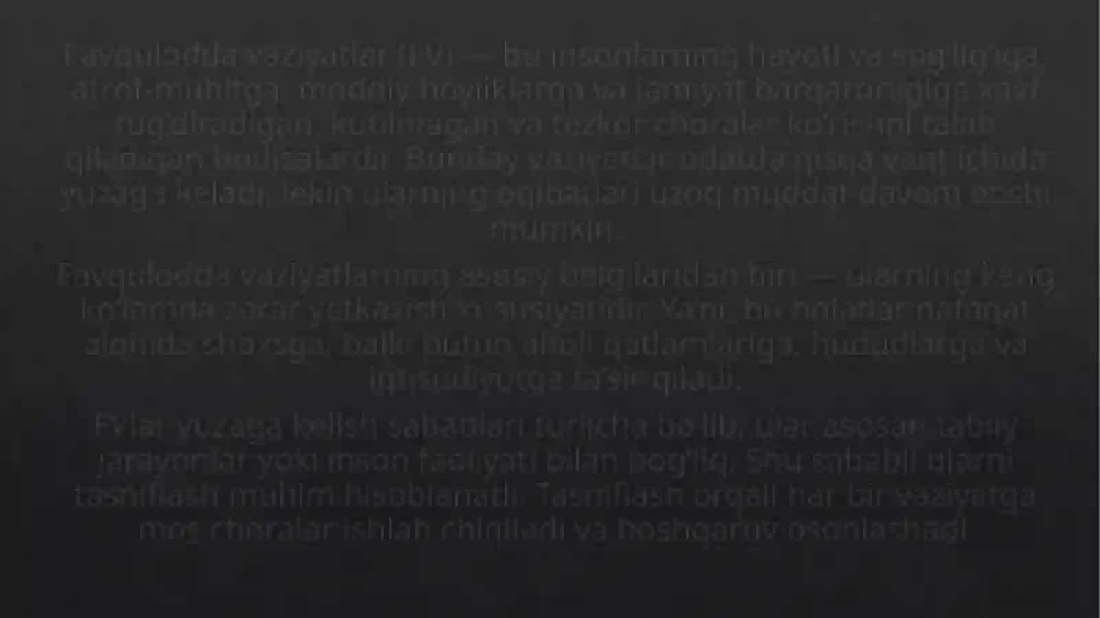 Favqulodda vaziyatlarda aholini muhofaza qilish va uning asosiy tamoyillari 2