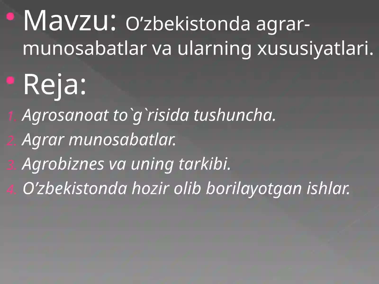 O’zbekistonda agrar-munosabatlar va ularning xususiyatlari 2