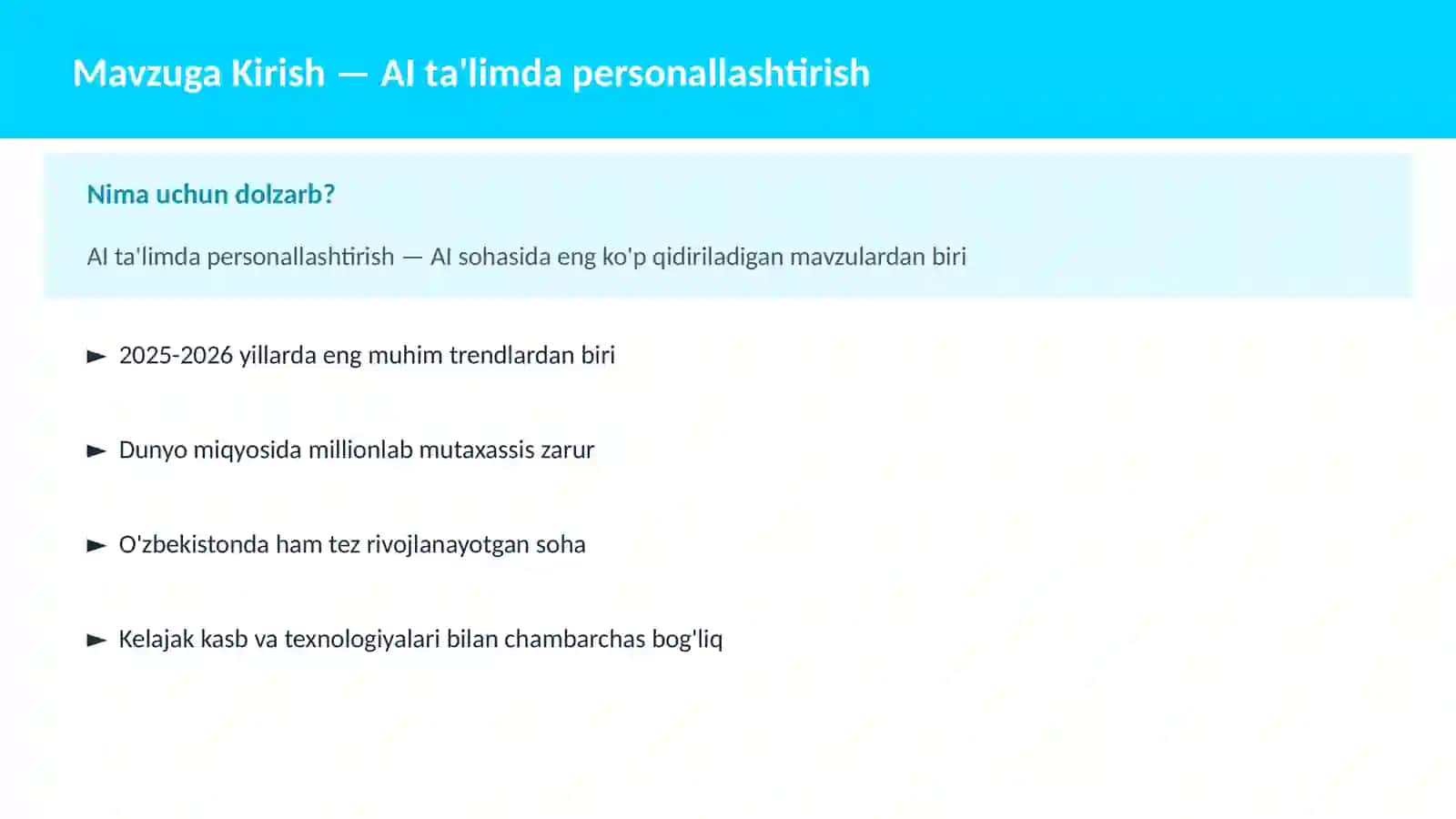 AI ta'limda personallashtirish 2
