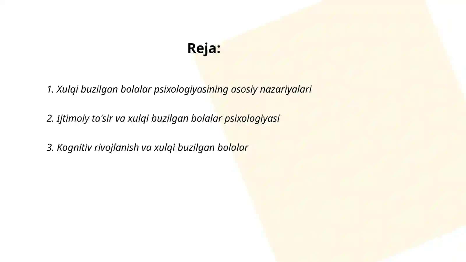 Xulqi oğishgan bolalar psixologiyasi muommosiga nazariy yondashuvlar 2
