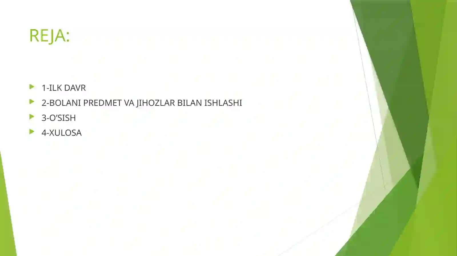 ILK BOLALIK DAVRIDA PSIXIK RIVOJLANISH 2