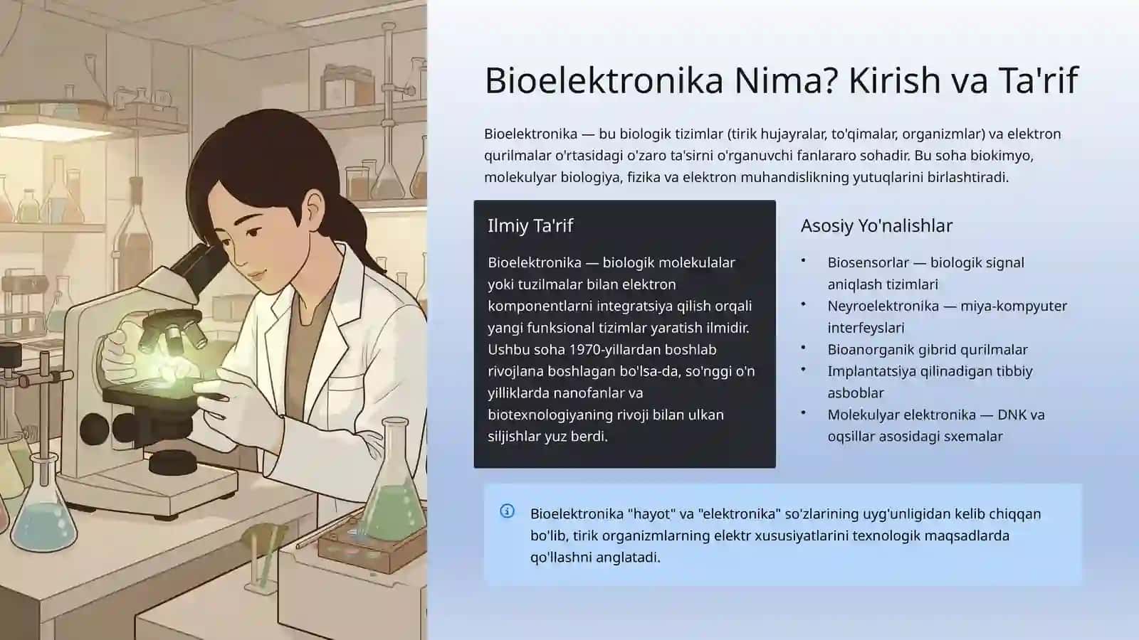 Bioelektronika Prinsiplari: Kelajak Texnologiyalari 2