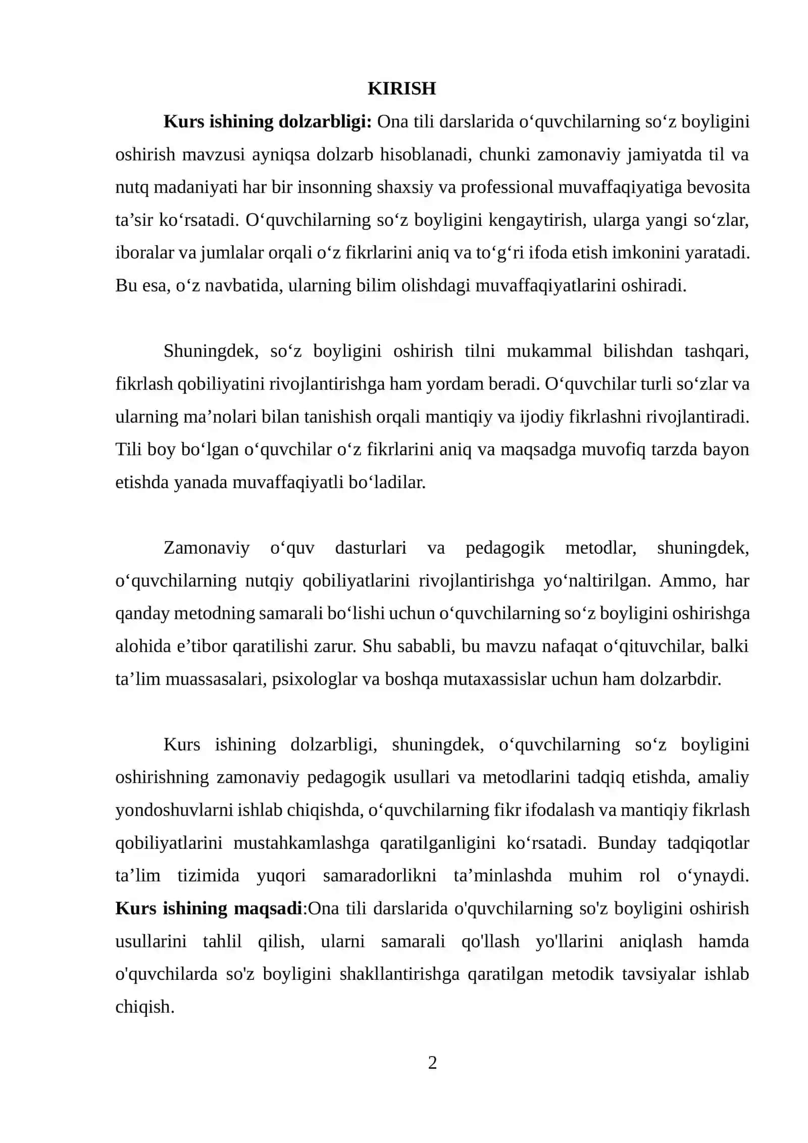 Ona tili darslarida o‘quvchilarning so‘z boyligini rivojlantirish usullari 2
