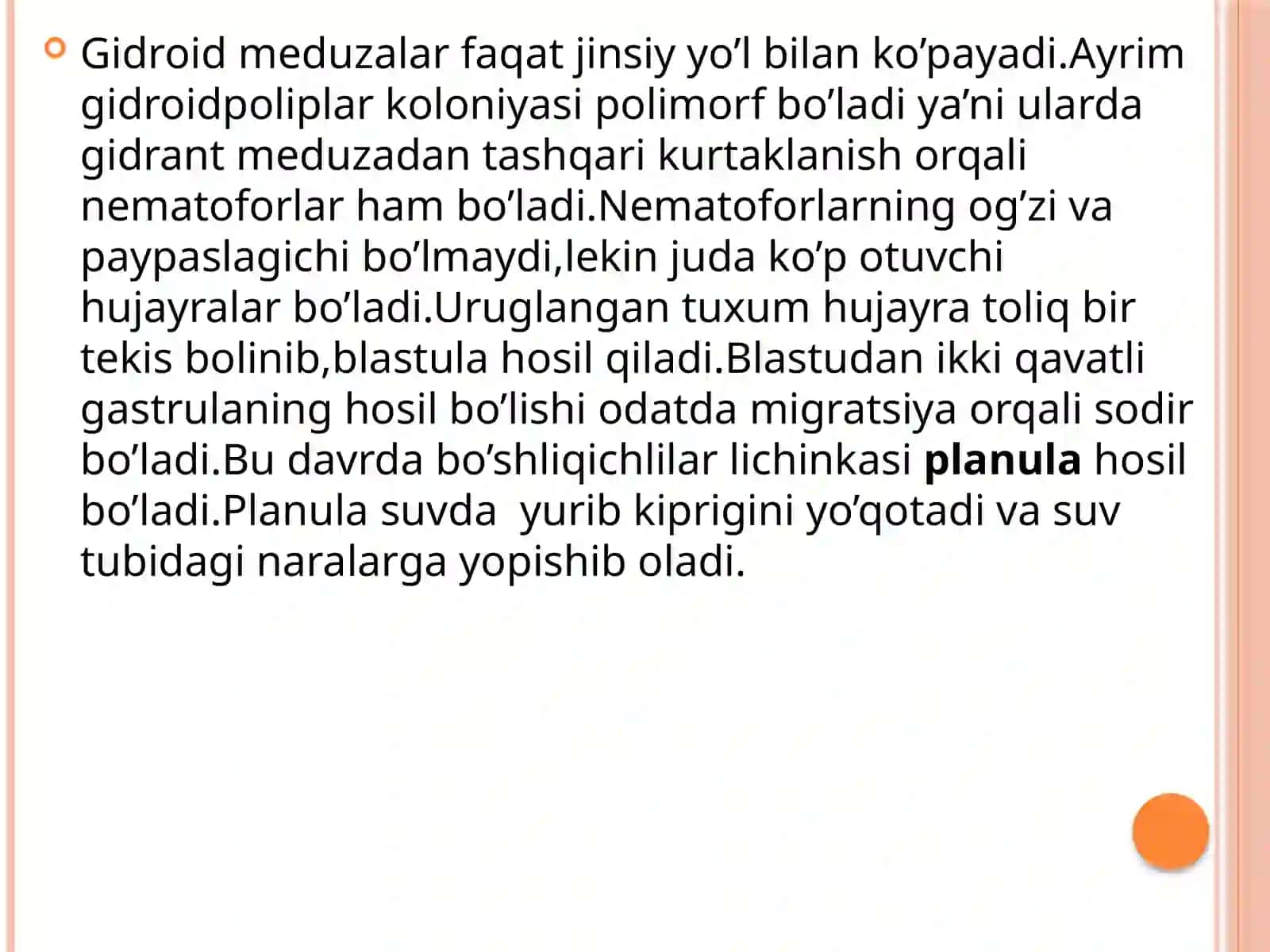 UMURTQASIZ HAYVONLARNING KO’PAYISHI VA KO’PAYISH ORGANLARINING TUZILISHI VA EVOLUTSIYASI 2