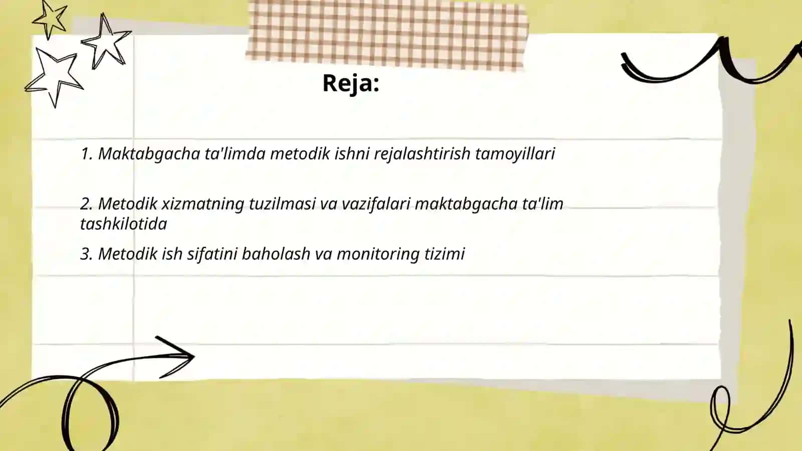 Metodik ishlarni tashkil etish va rahbarlik qilish 2