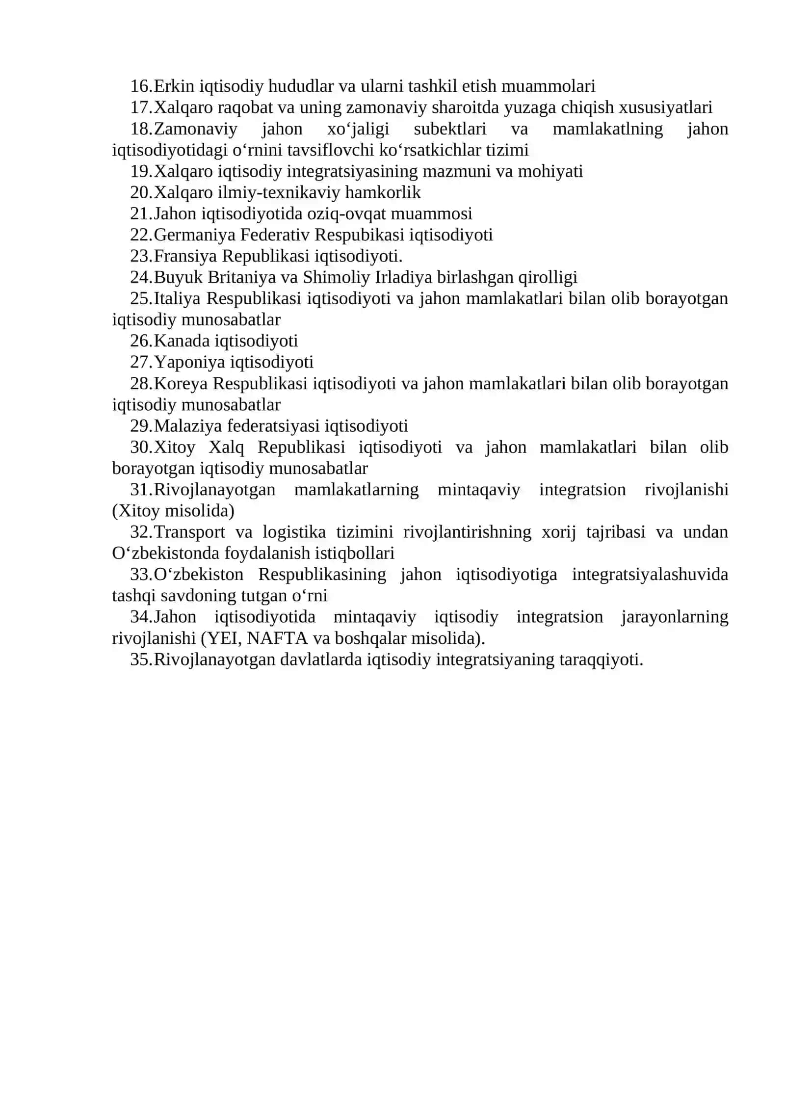 Mustaqil ta’lim va mustaqil ishlar 2