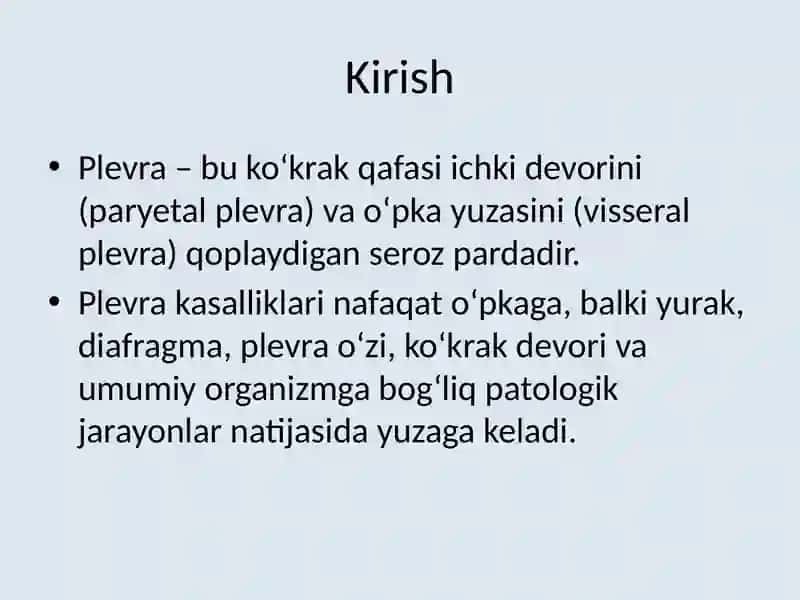 Plevra kasalliklari 2