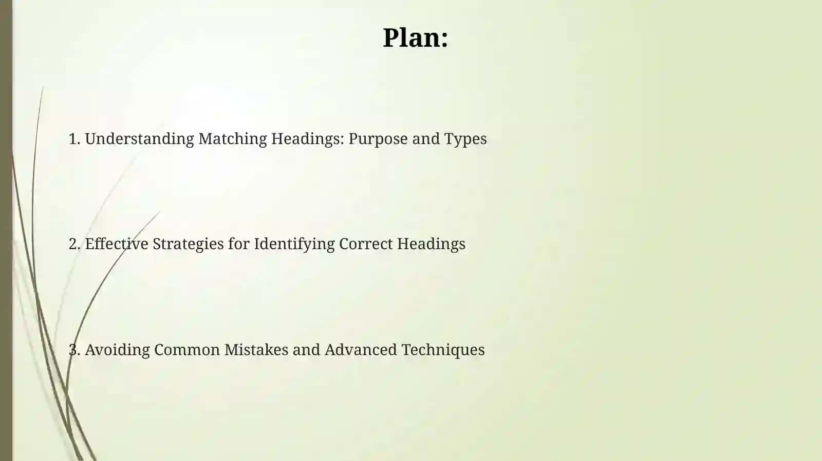 Matching heading question type in reading passage 2