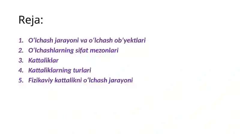 O‘lchashlarning nazariy asoslari 2