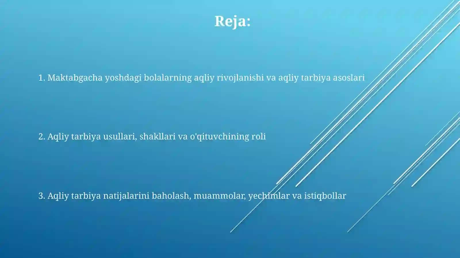 Maktabgacha ta'lim tashkilotlarida aqliy tarbiya 2