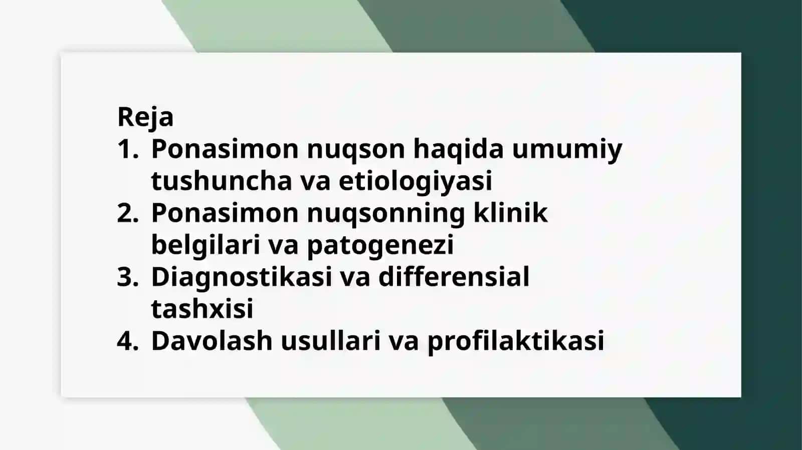 Ponasimon nuqson stomatologiyada 2