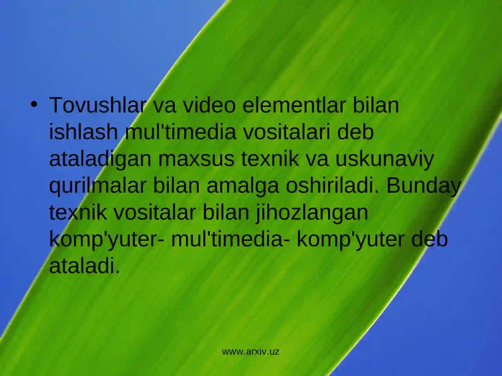 Mul'timedia imkoniyatlari 2