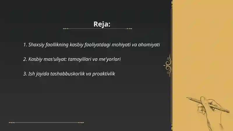 Shaxsiy faollikning kasbiy faoliyatdagi mohiyati va ahamiyati 2