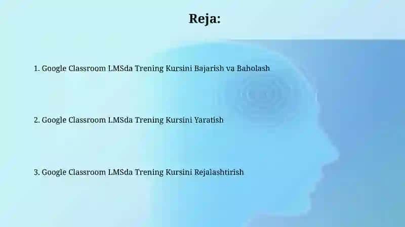 Google Classroom LMSda Trening Kursini Yaratish 2