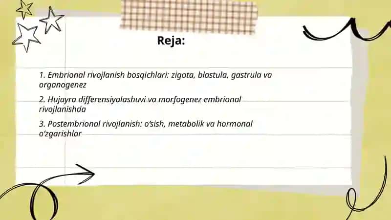 Postemrional va emrional rivojlanish.Teratogen omillar.Gerantologiya.Regenratsiya.Gomeostaz.Transplantatsiya 2