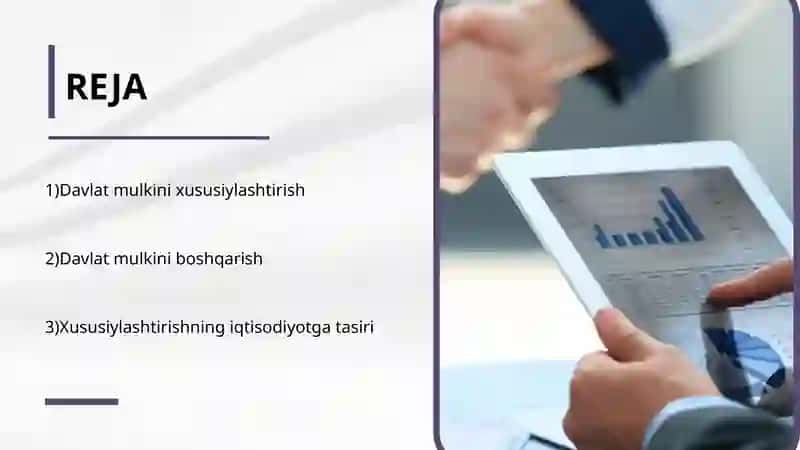 O’zbekistonda davlat mulkini xususiylashtirish va boshqarish 2