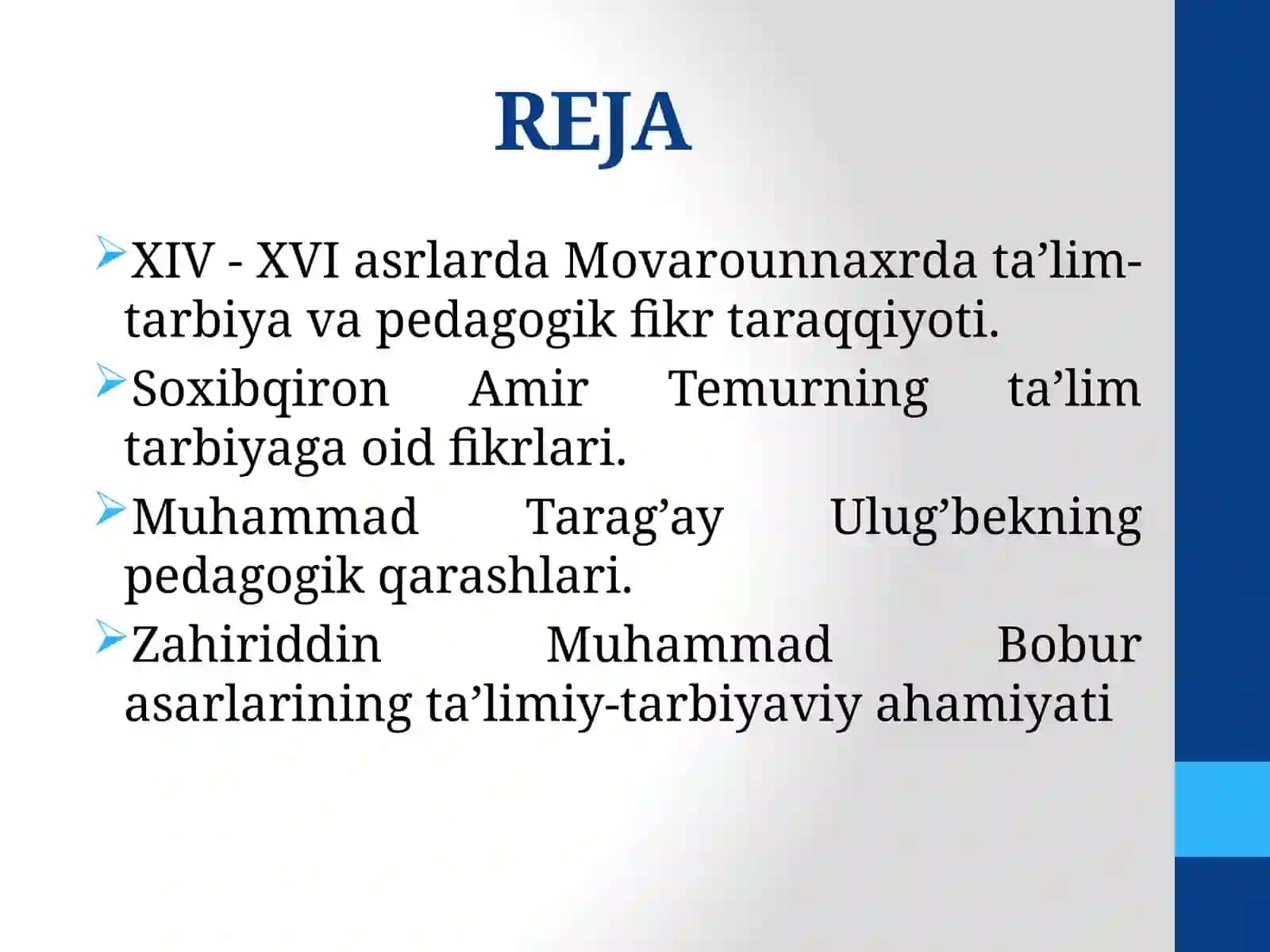 XIVASRNING IKKINCHI YARIMIDANXVIIASRGACHATARBIYA,MAKTAB VA PEDAGOGIK FIKRLAR 2