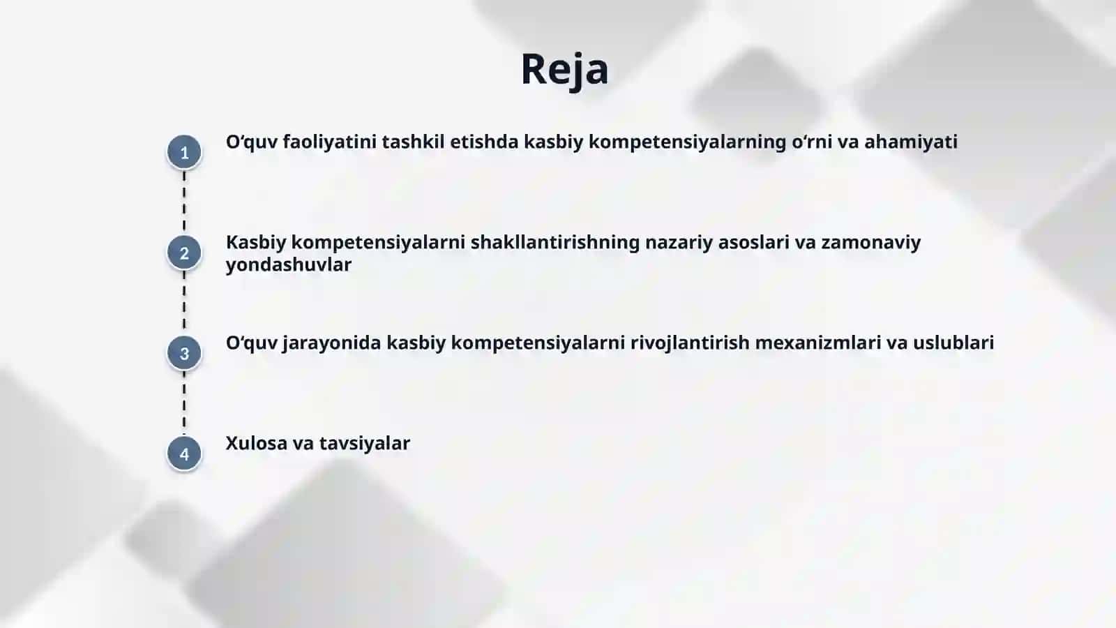 O’quv faoliyatini tashkil etishda kasbiy kompetensiyalarni 2