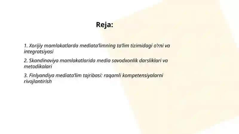 Mediataʼlim:xorijiy tajriba 2