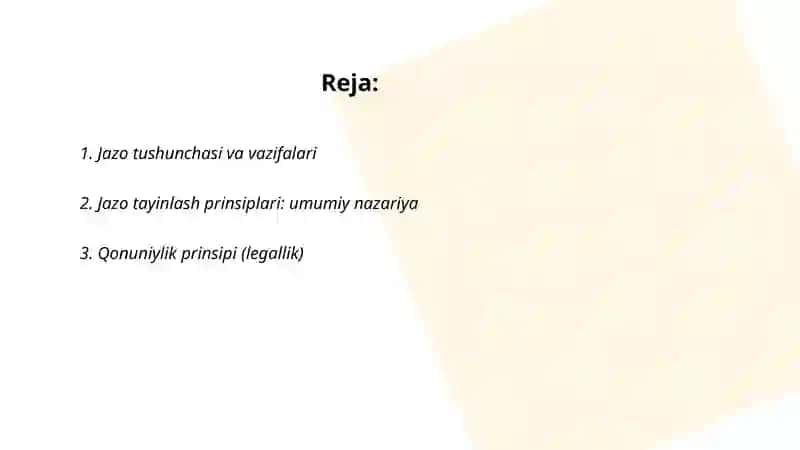 Jazo tayinlash prinsiplari, tushunchasi va ahamiyati 2