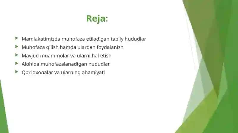 O‘zbekistonda  muhofaza etiladigan tabiiy hududlar 2
