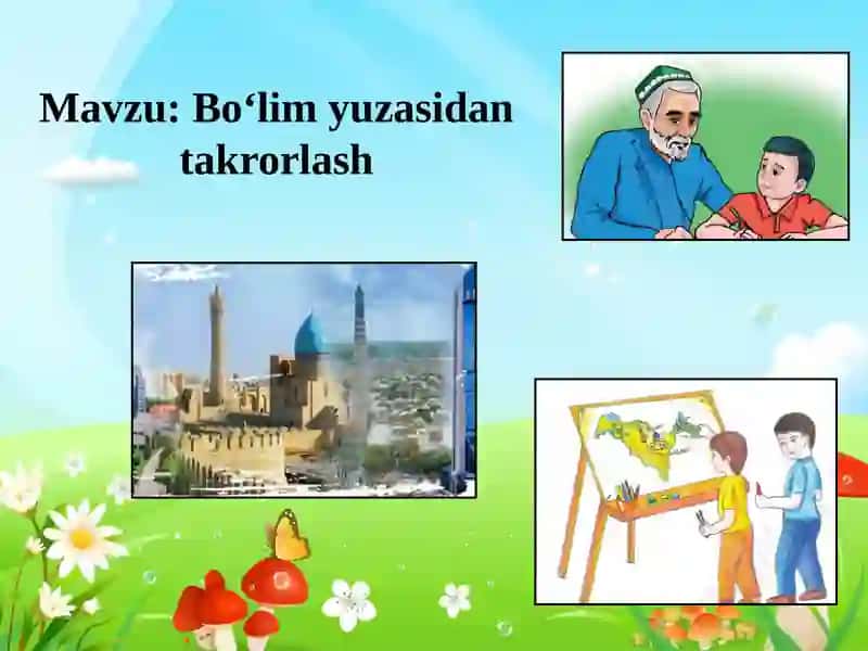 "Mavzu: Bo‘lim yuzasidan takrorlash" 2