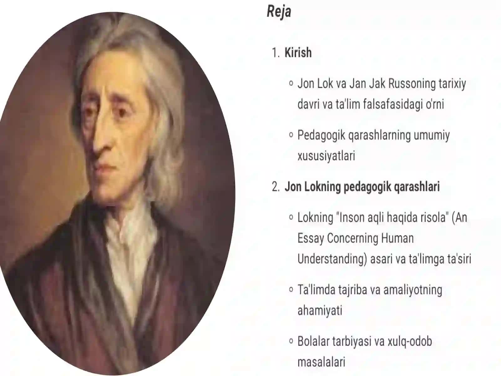 Jon Lokva Jan Jak Russolarning Ilmiy Merosi da Pedagogik Qarashlari 2