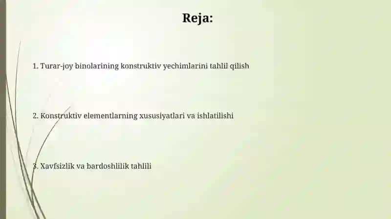 Turar - joy binolarini konstruktiv yechimlarini tahlil qilish 2